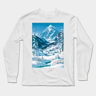 Pine Trees in a Winter Forest Long Sleeve T-Shirt